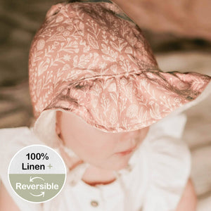 Searcher Reversible Ruffle Bonnet (Freya/Flax)
