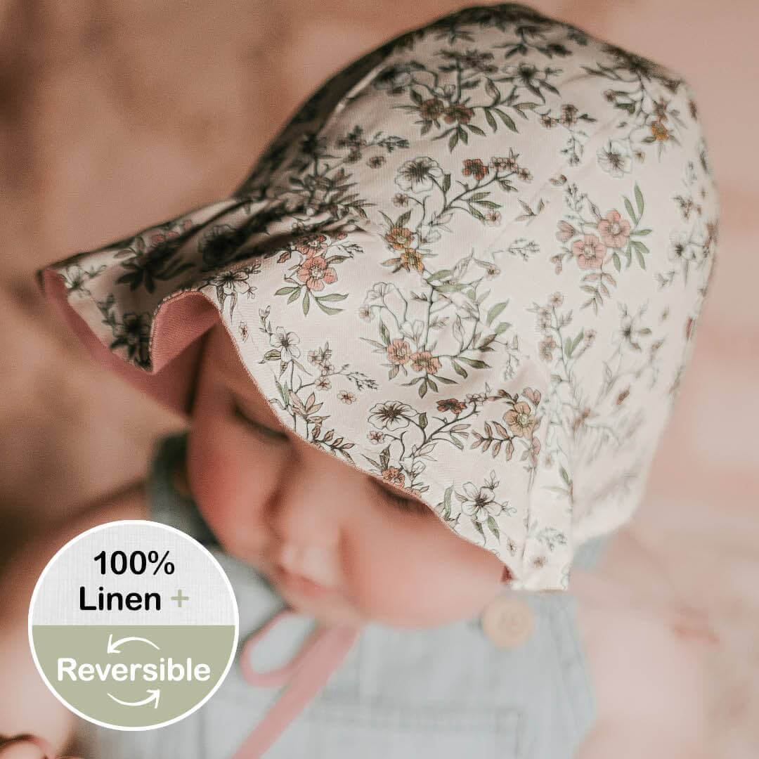 Searcher Reversible Ruffle Bonnet (Penelope/Rosa)