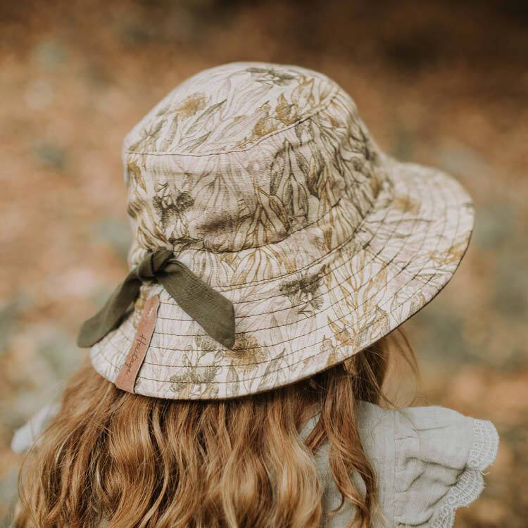 Kids Reversible Sun Hat (Mallee/Olive)