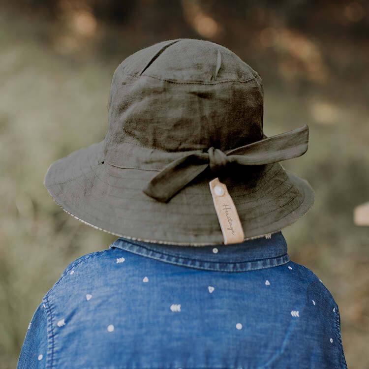 Kids Reversible Sun Hat (Mallee/Olive)