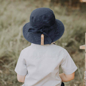 Kids Reversible Sun Hat (Paisley/Indigo)