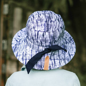 Explorer Kids Reversible Bucket Hat (Shibori/Indigo)