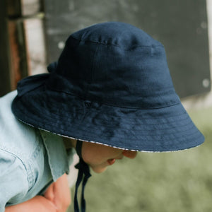 Explorer Kids Reversible Bucket Hat (Shibori/Indigo)