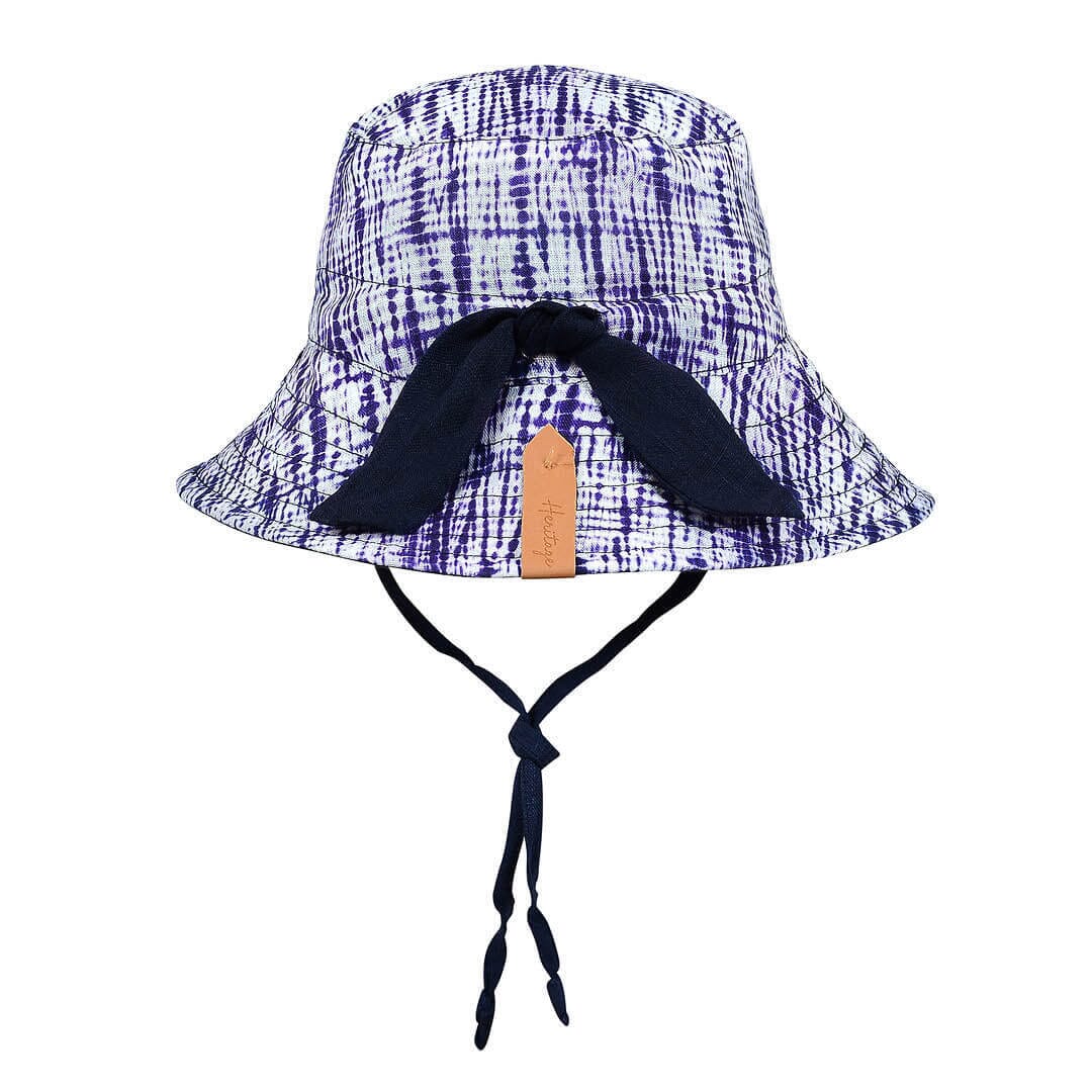 Explorer Kids Reversible Bucket Hat (Shibori/Indigo)