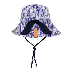 Explorer Kids Reversible Bucket Hat (Shibori/Indigo)