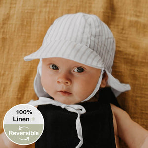 Lounger Baby Riversible Flap Sun Hat (Finley/Blanc)