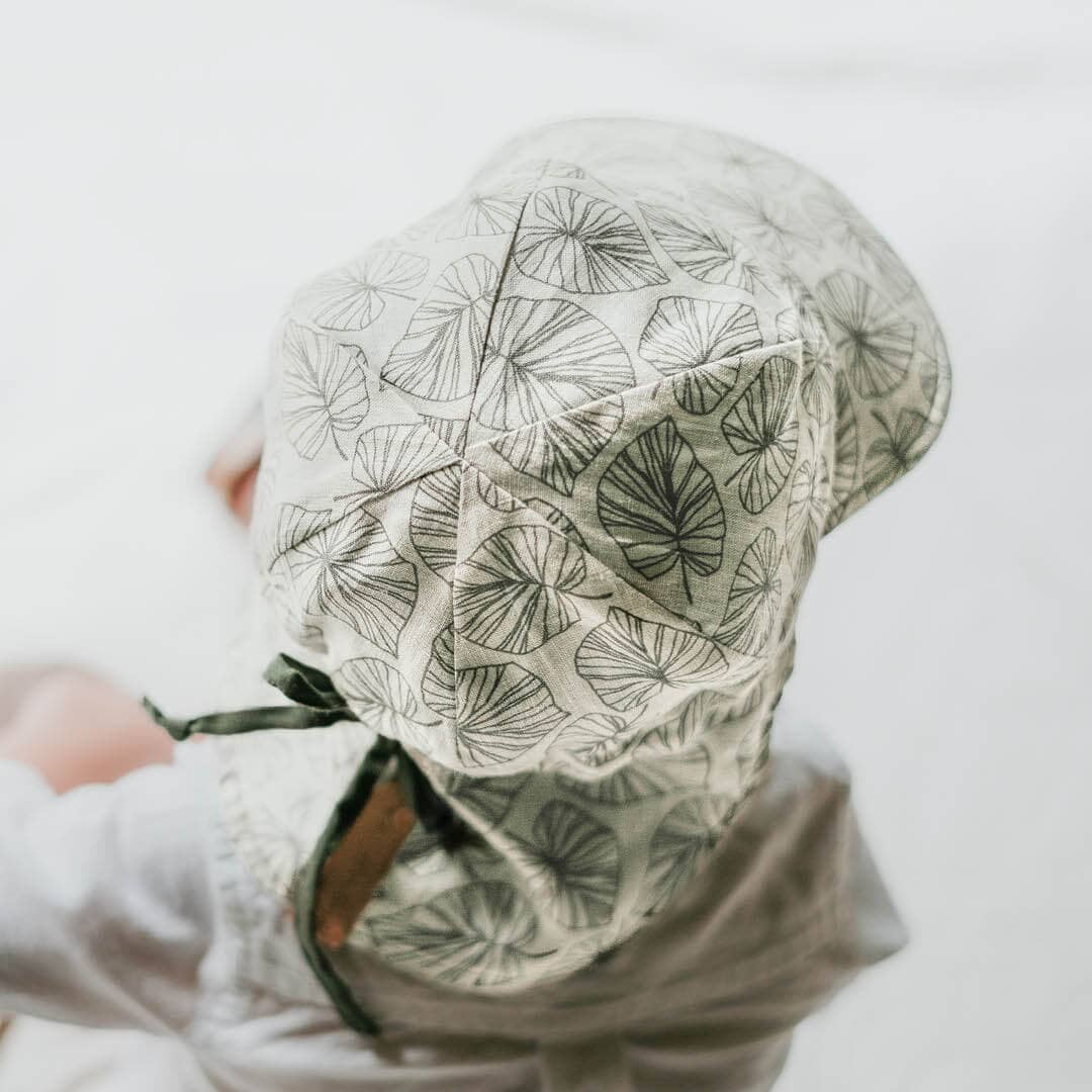 Lounger Baby Reversible Flap Sun Hat (Leaf/Moss)