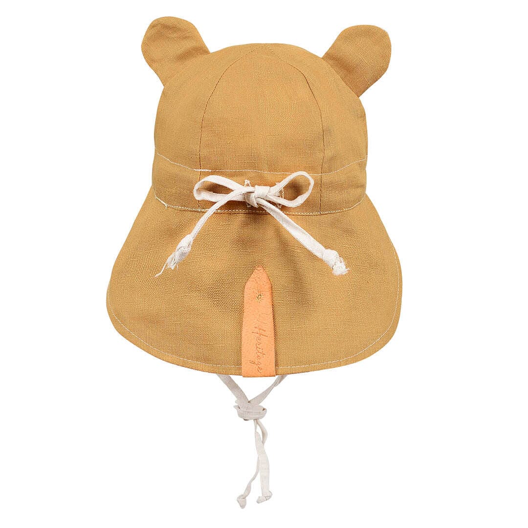Roamer Baby Reversible Teddy Flap Sun Hat (Maize/Flax)