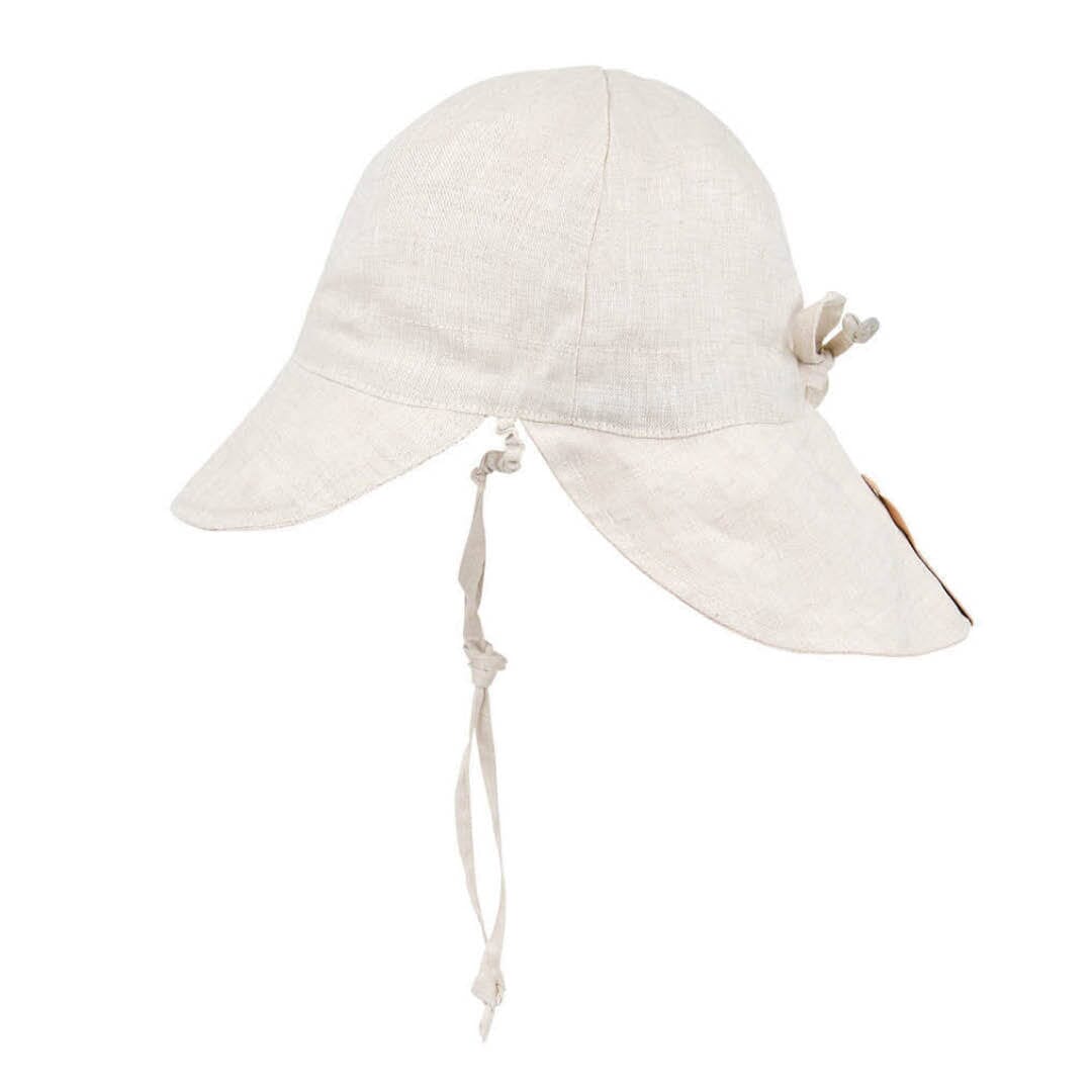 Roamer Baby Reversible Teddy Flap Sun Hat (Rosa/Flax)