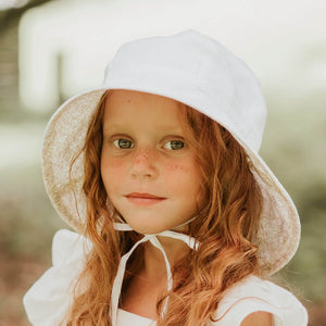 Wanderer Girls Reversible Panelled Bucket Hat (Willow/Blanc)