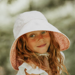 Sightseer Girls Reversible Brimmed Sun Bonnet (Freya/Flax)
