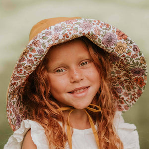 Sightseer Girls Reversible Brimmed Sun Bonnet (Matilda/Maize))