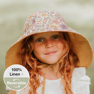 Sightseer Girls Reversible Brimmed Sun Bonnet (Matilda/Maize))
