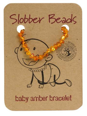 Amber Toddler Teething Bracelet (Honey Round)