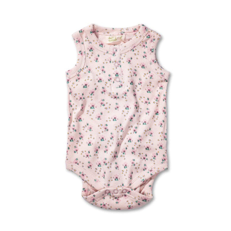Honeysuckle Waffle Tank Bodysuit
