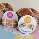 Hot Cross Bun Dangley Earrings