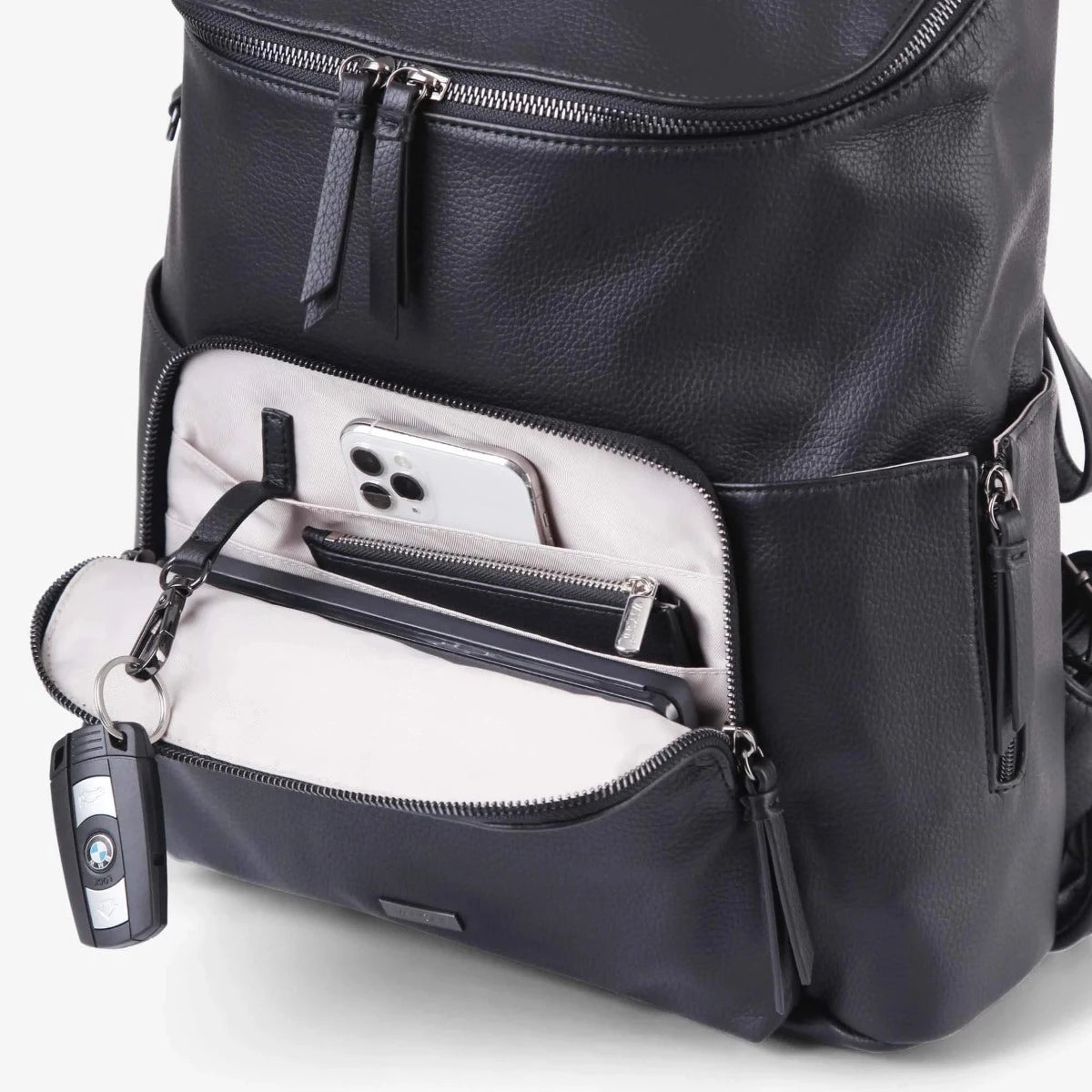 The Frankie Everyday Backpack - Vegan (Black/Gunmetal)