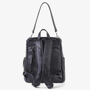 The Frankie Everyday Backpack - Vegan (Black/Gunmetal)
