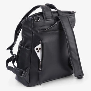 The Frankie Everyday Backpack - Vegan (Black/Gunmetal)