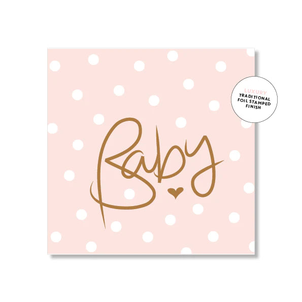 Polkadot Pink Small Greeting Card