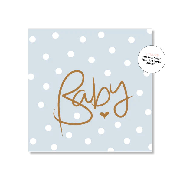 Polkadot Blue Small Greeting Card