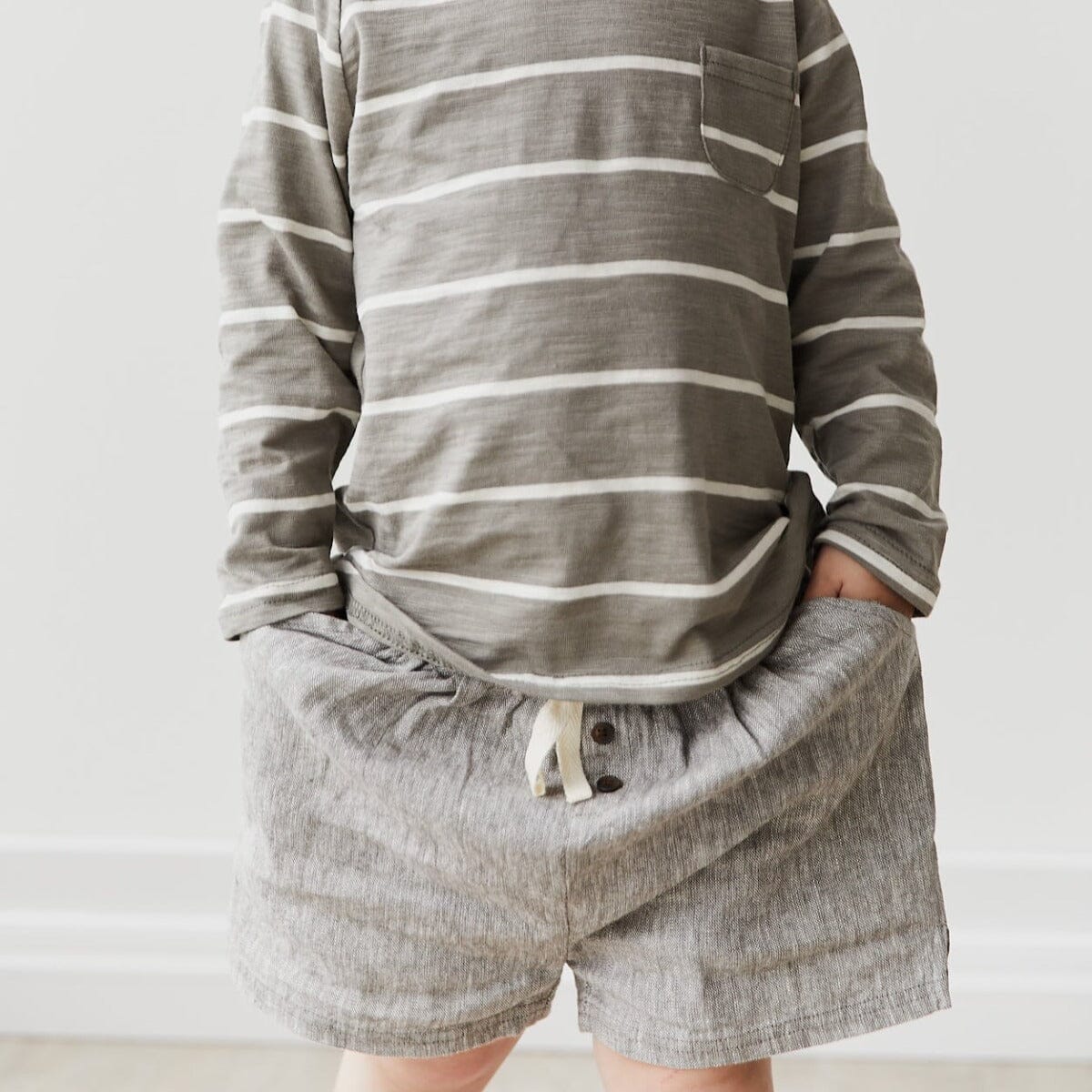 Nolan Linen Shorts - Fog