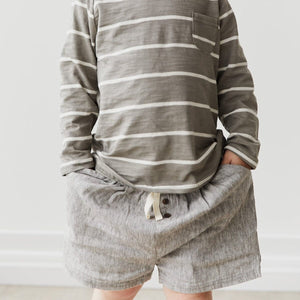 Nolan Linen Shorts - Fog