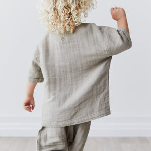 Cotton Muslin Rowan Top - Twig