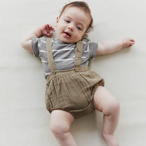 Cotton Muslin Noel Suspender Bloomer - Oak