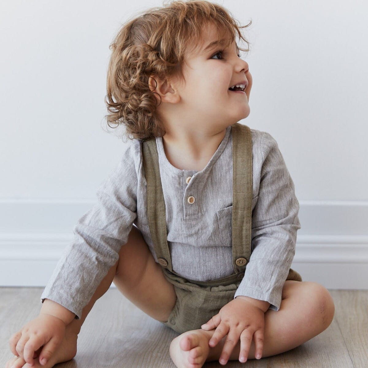 Jacob Linen Cotton Top - Olive