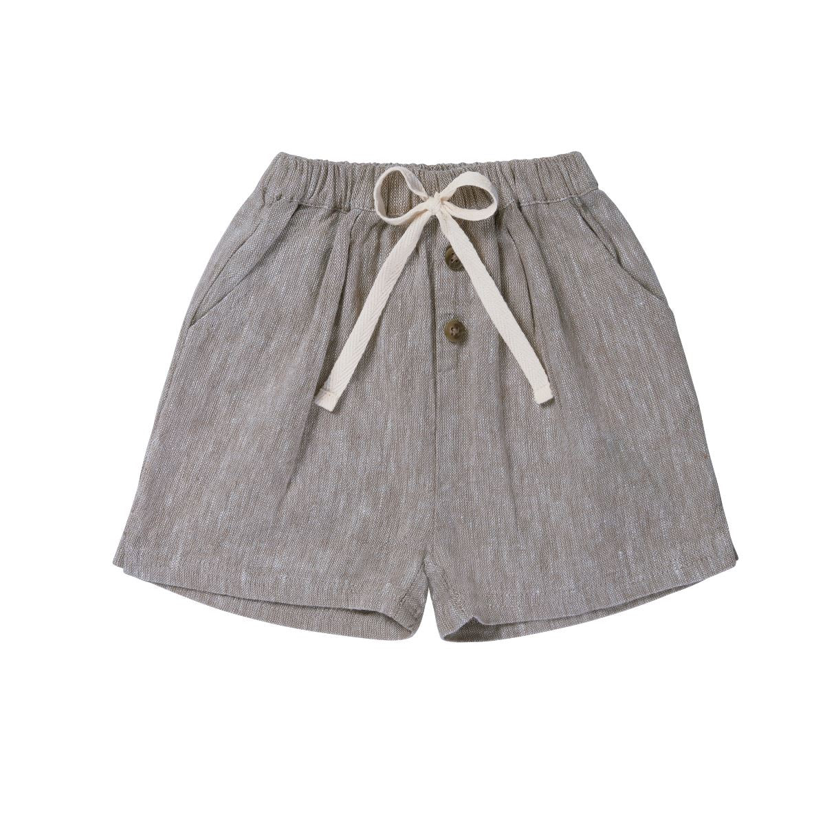 Nolan Linen Shorts - Fog