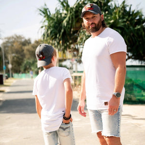 Mens Raw Edge Tee (White)