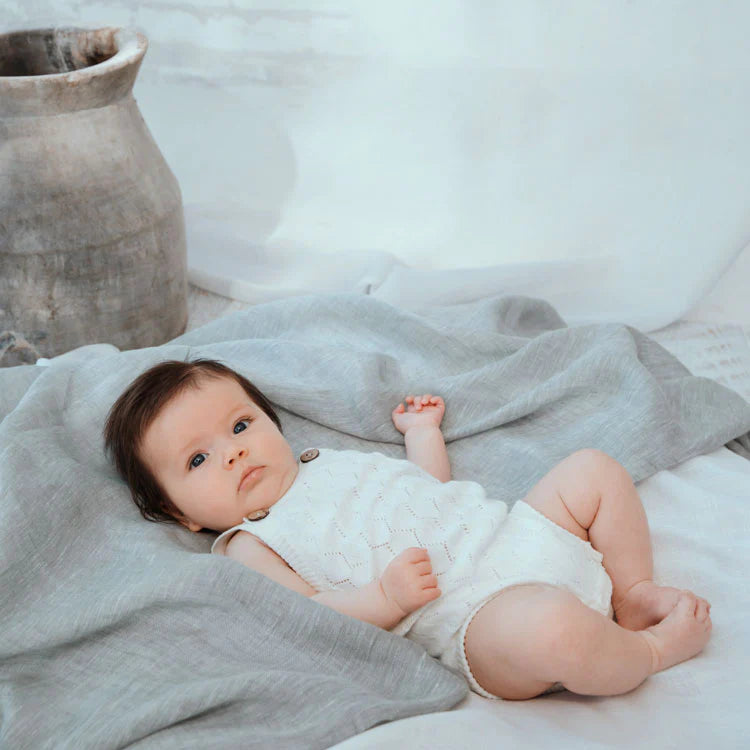 Diamond Pointelle Onesie (Milk)