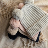 Rib Pom Pom Beanie (Silver)
