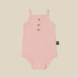 Shell Pink Rib Singlet Bodysuit