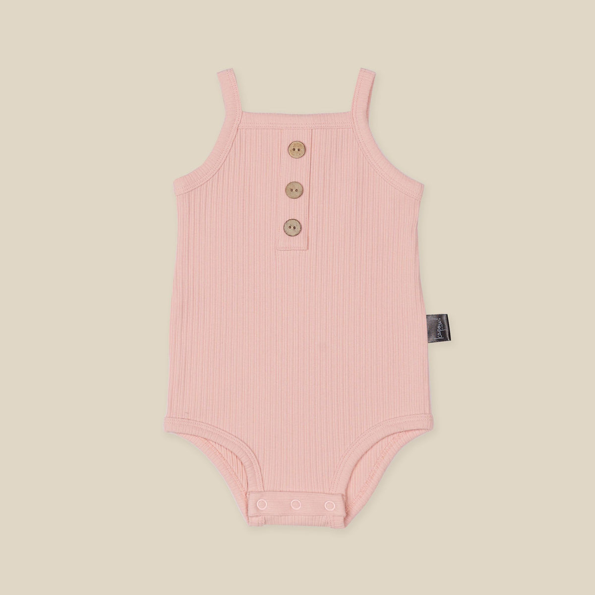 Shell Pink Rib Singlet Bodysuit