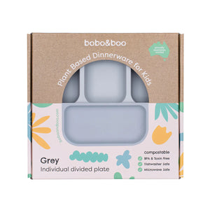 Plant Based Bento Divided Plate (Grey)