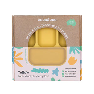 Plant Based Bento Divided Plate (Yellow)