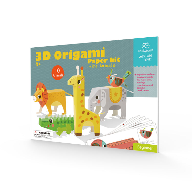 3D Origami Kit - Animals