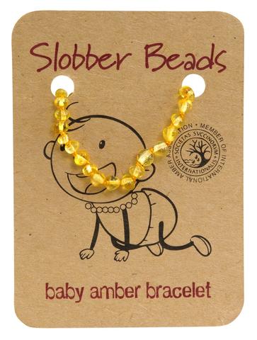 Amber Baby Teething Bracelet (Lemon Round)