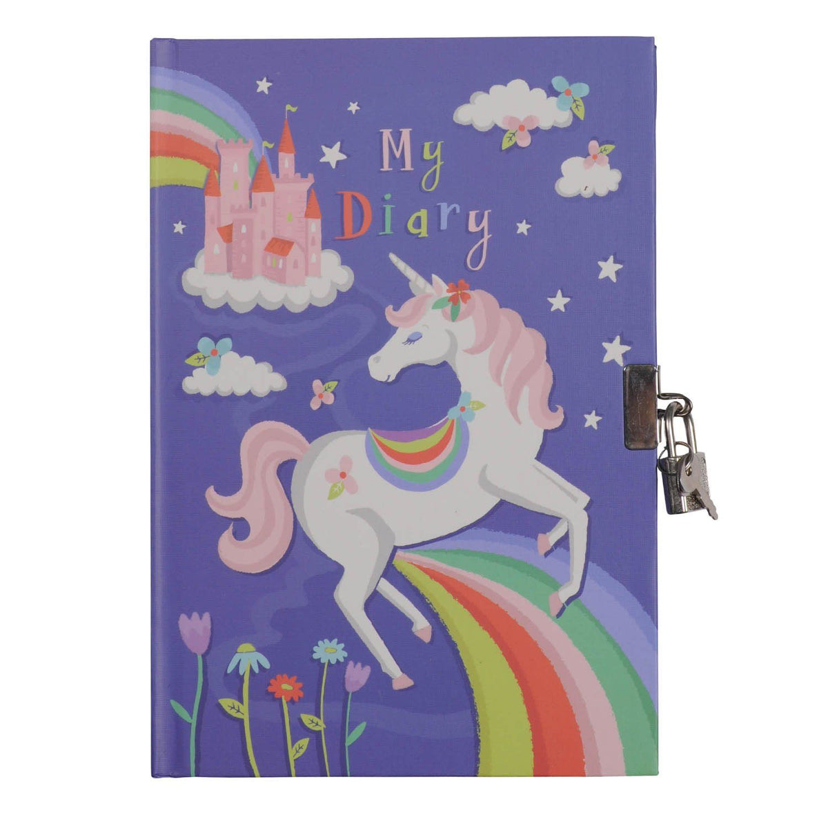 Lockable Diary (Unicorn Rainbows)