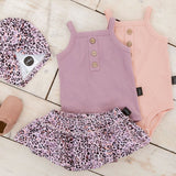 Shell Pink Rib Singlet Bodysuit