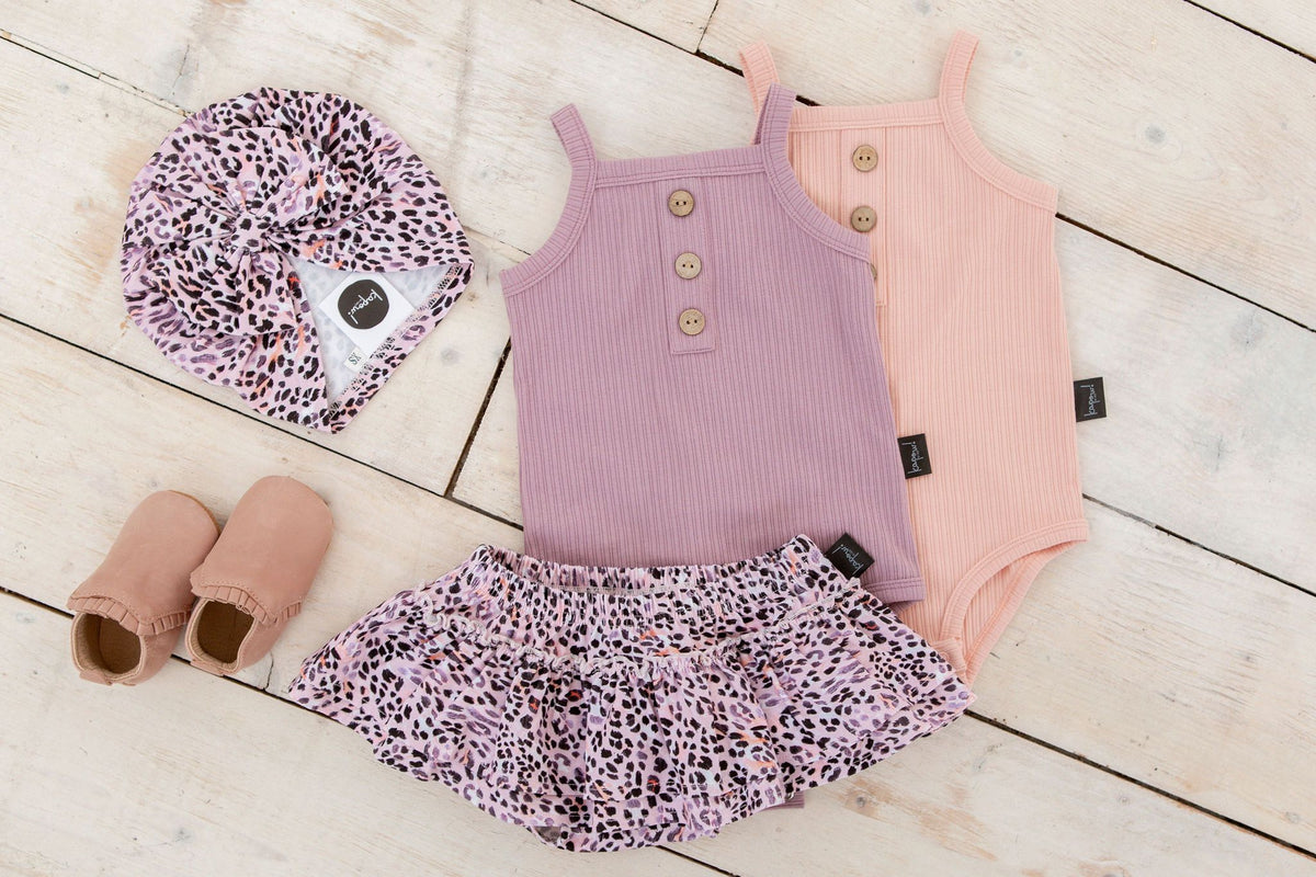 Shell Pink Rib Singlet Bodysuit