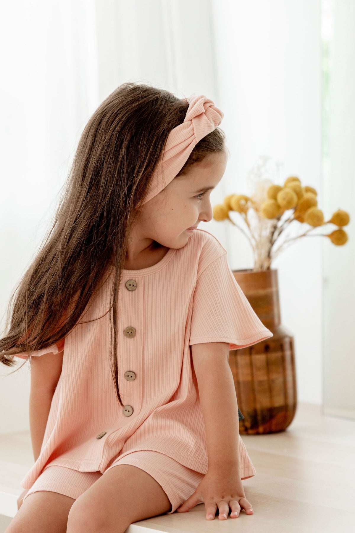 Shell Pink Rib Turband