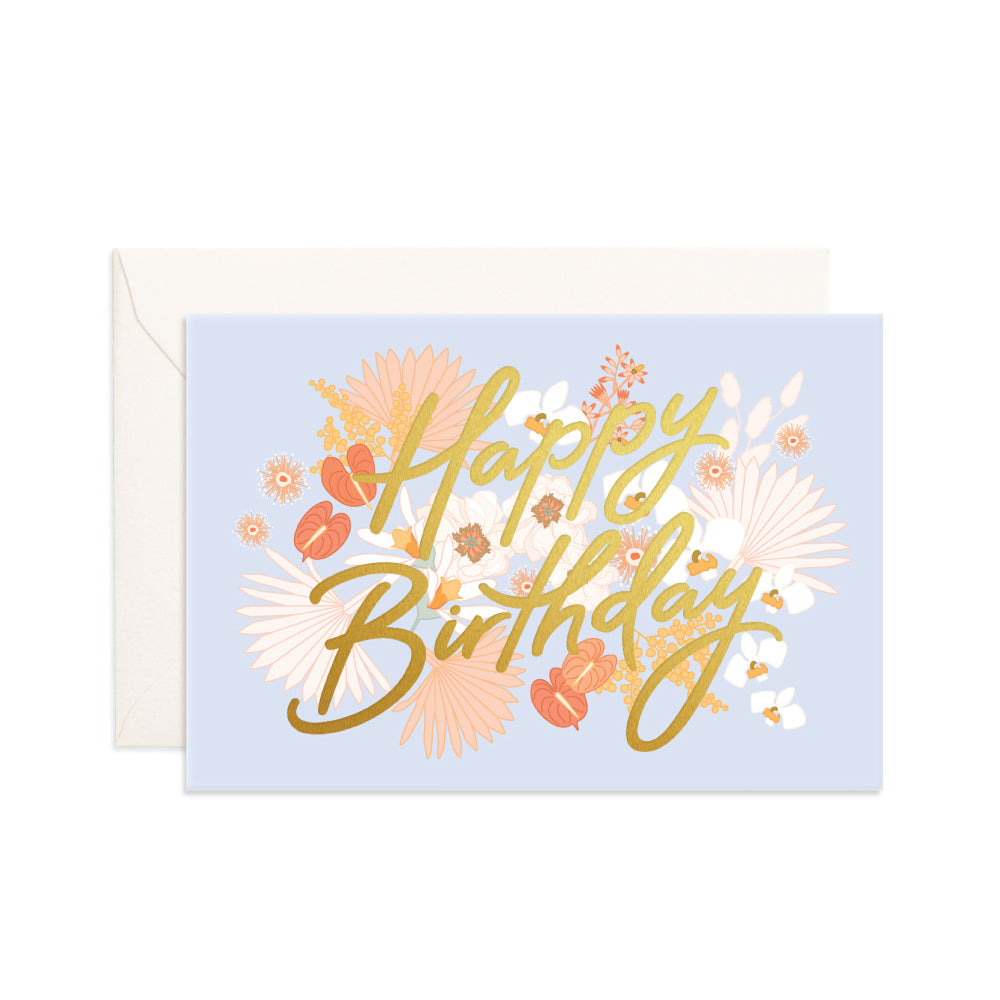 Happy Bday Floribunda Mini Greeting Card