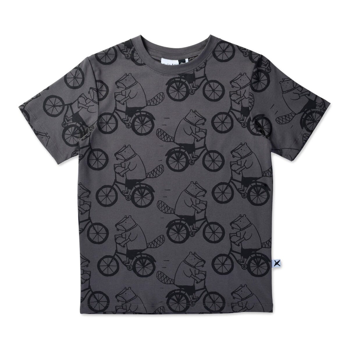 Biking Beavers Tee (Dark Grey)