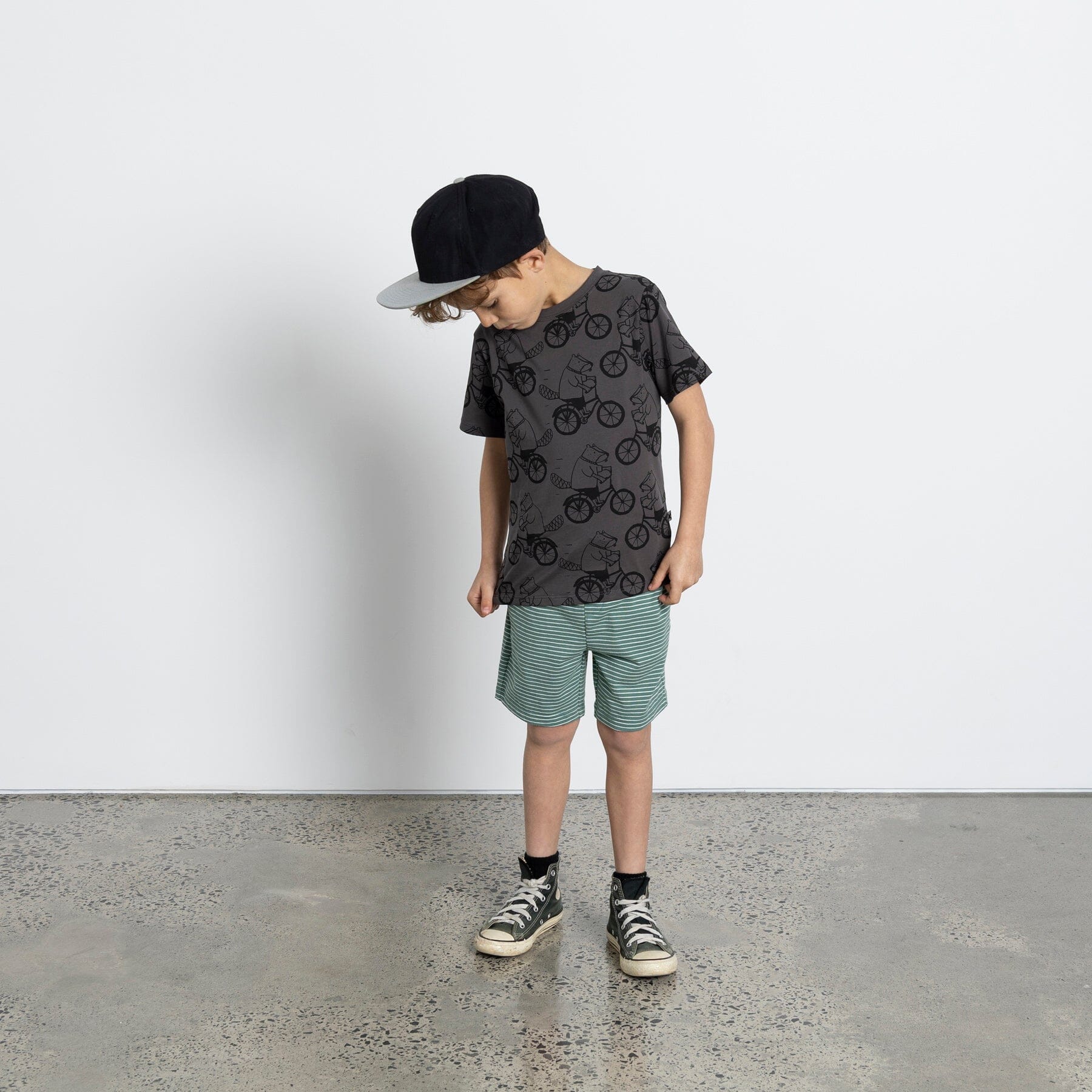 Biking Beavers Tee (Dark Grey)