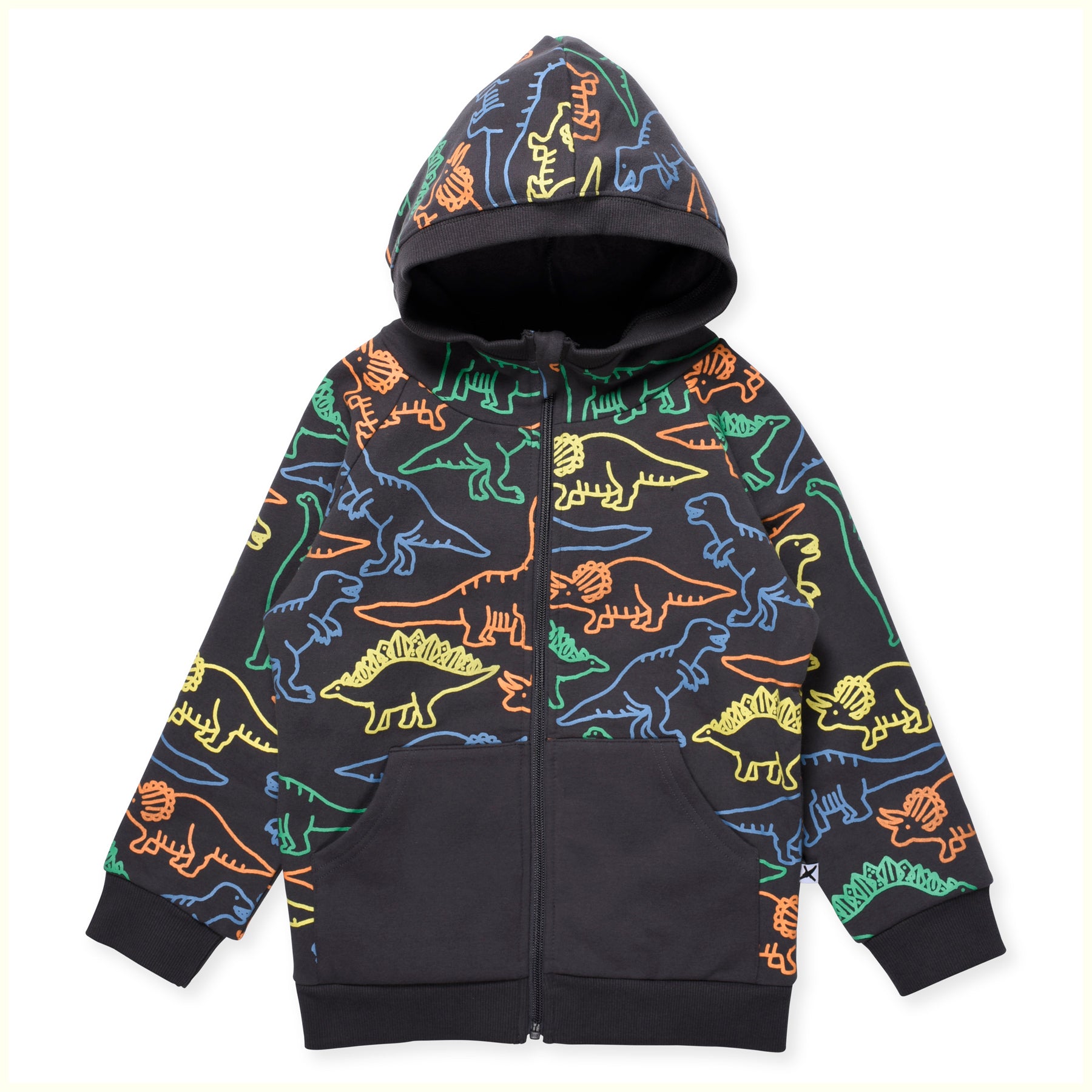 Dino Shapes Furry Zip Up