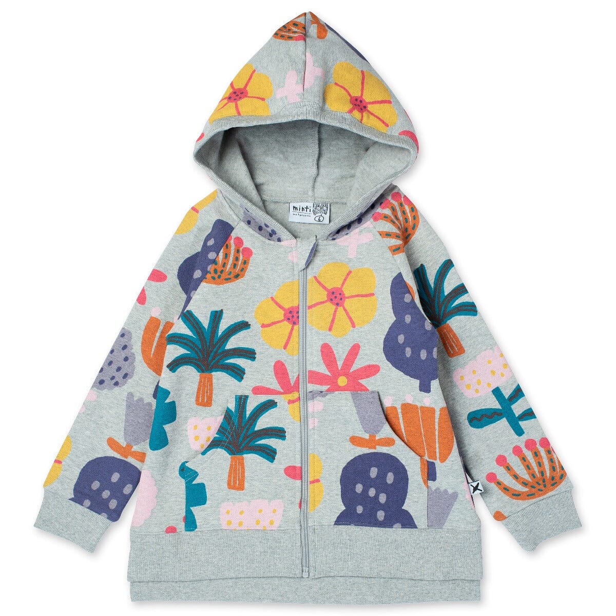 Floral Garden Furry Zip Up