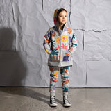 Floral Garden Furry Zip Up